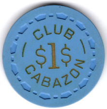 Vintage 1957 CLUB CABAZON $1 Casino Gaming Poker Chip Cabazon CA California picture