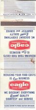 EAGLE DISCOUNT SUPERMARKETS-MATCHBOOK-EMPTY-ONE 1/2 INCHES WIDTH-1980'S picture