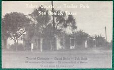 San Benito Texas Taber Courts and Trailer Park Litho postcard circa 1940's TX picture