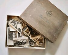 antique lot OLD BOX OF 65 PHOTOGRAPHS Victorian era family snapshots Indiana picture