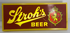 Vintage Stroh's Beer Sign / Brewery Light Lamp picture