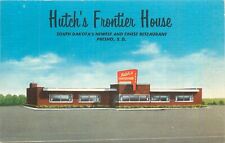 PRESHO, SOUTH DAKOTA - HUTCH'S FRONTIER HOUSE ROADSIDE RESTAURANT LINEN POSTCARD picture