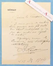 ● L.A.S 1914 Auguste RANSON Senator born in Fontaine-Bonneleau (Oise) letter picture