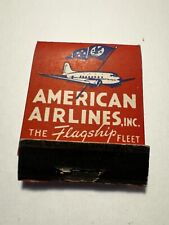 AMERICAN AIRLINES The Flagship Fleet / Advertising Matchbook Unstruck picture