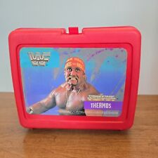 Vintage 1989 Titan Sports Hulk Hogan WWF Red Lunchbox No Thermos  picture