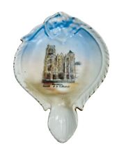 Antique 1918 Porcelain Flounder Trinket Dish BOURGES Cathedral FRANCE Fish Plate picture