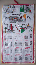 1983 Holy Lands Israel  kitchen calendar towel picture
