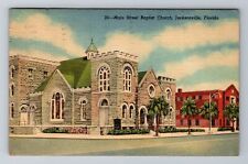 Jacksonville FL-Florida, Main Street Baptist Church, c1958 Vintage Postcard picture