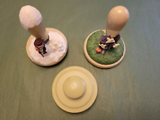(LOT) BROWN BAG COOKIE ART HAUNTED HOUSE #43 1998 & SNOWMAN #16 1995 + VALENTINE picture