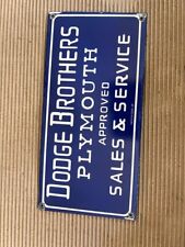 Porcelain Dodge Brothers Enamel Sign Size 12x6 Inches picture