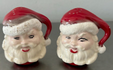 VNTG 1959 Santa S&P Salt Pepper Shakers Signed Dated Christmas Kitsch  picture