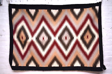 ATQ Navajo Rug Textile Native American Indian Eye Dazzler Weaving 46x33 Vintage picture