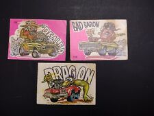 Vintage 1970s Don Russ Fantastic Odd Rods Cards Stickers Lot Of 3 picture