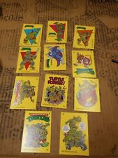 TMNT Tops Trading Cards Sticker Set Complete 1-11 1989 picture