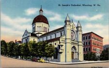 Postcard S. Joseph's Cathedral Wheeling West VA picture