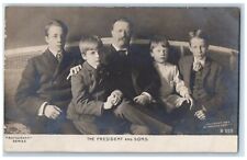 c1905 President Teddy Rosevelt And Sons Rotograph RPPC Photo Antique Postcard picture