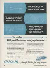 1949 Glidden Aviation Paint Ad Glidair Chicago & Southern Airlines Aircraft picture