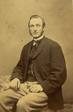 Satisfied Looking Middle Aged Man 1860s CDV Oneida New York NY picture
