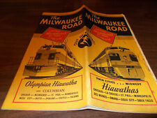 1952 Milwaukee Road Railroad Time Table / June 12, 1952 picture