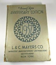 Vintage Rare L & C Mayers Co. New York, NY 25th Anniversary Edition 1937 Catalog picture