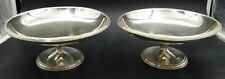 French Christofle Silverplate Rubans Rounded Footed Cake Stand Pair picture