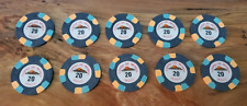 Casino De Mexico (10) $20 Chips Paulson Top Hat & Cane Home Poker Chips picture