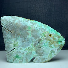 422g Natural Crystal Mineral Specimen. Apatite. Hand-carved Crystal Fish.Gift.PY picture