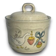 Country Goose Marmalade Ceramic Sugar Bowl by International Stoneware VTG picture