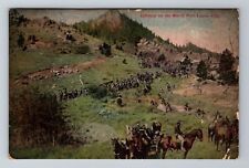 Fort Logan CO-Colorado, Infantry Soldiers On The March, Vintage c1909 Postcard picture