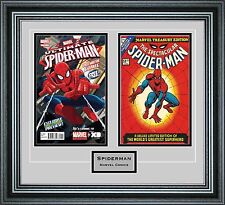 Double Comic Book Frame with Custom Engraving in our Premium Black Moulding picture