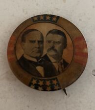 Antique Americana Election Button - 1900 President McKinley & Roosevelt picture