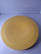 Vintage Salins Studio Large 14 Inch Yellow Round Plate Made In France Postmodern picture