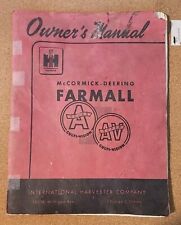 International Harvester Farmall Super A and Super AV Tractors Operators Manual picture