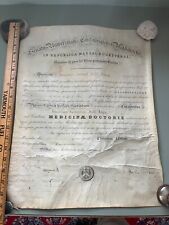 1851 Harvard University Medical School Diploma autopsy necroscopia Jared Sparks picture