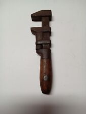VTG W.B. Made in USA 8 3/8 Inch Warranted Wood Handle Monkey Wrench picture