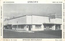 Postcard 1930s Florida Bradenton Garcia Spanish Restaurant occupation FL24-1341 picture