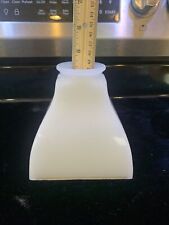 NICE 4 3/4” Tall Vintage Milk Glass Tapered Square Light Lamp Shade. picture
