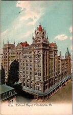 Philadelphia PA Pennsylvania, Railroad Depot, c1901 - 1907 Antique VTG Postcard picture