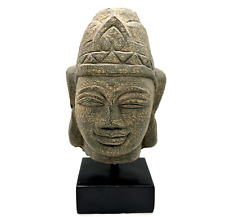 Antique Style Vietnamese Buddha or Shiva Head Statue Figure (Read) picture