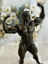 Large Muscle Guy Erotic Art Gay Interest Bronze Sculpture Statue by Andeson SALE picture