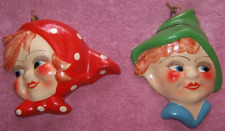 Vintage Wall Figures-from the 1940's-Vibrant colors-Mint condition picture