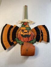 Vintage Early 1940’s Halloween Paper Pumpkin Noise Maker Children’s Toy RARE picture