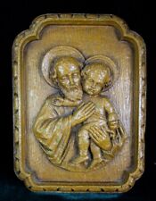 Barwood Boynton Co St JOSEPH holding Baby JESUS Plaque 6 3/4 x 5
