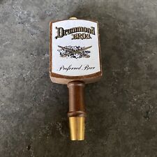 Vintage  Drummond Bros Preferred Beer  Wood Brass Tap Handle Pull FAST SHIP picture