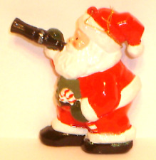 1999 Coca-Cola Santa Sipping Bottle of Coke Christmas Tree Ornament Vintage picture