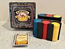 1993 80th Anniversary Joe Camel  Poker Set in Hinged Lid Tin - Special Chips picture