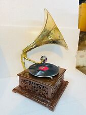 HMV Working Gramophone Player Phonograph Gramophone Gift look Vinyl Recorder W picture
