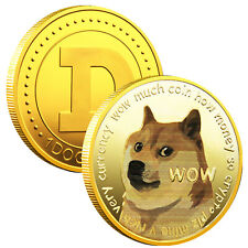 1x Dogecoin Commemorative Coin Gold Plated Doge Limited Edition Collectible Coin picture