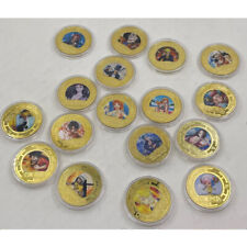 17pcs Japanese Anime Gold Plated Coins One Piece Luffy For Collection gifts picture