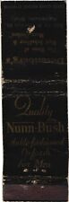 Quality Nunn-Bush, Ankle-Fashioned Oxfords For Men Vintage Matchbook Cover picture